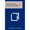 Examination Of Conscience According To St. Bonaventure
