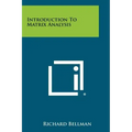 Introduction To Matrix Analysis
