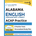 Alabama Comprehensive Assessment Program Test Prep: Grade 5 English Language Arts Literacy (ELA) Practice Workbook and Full-length Online Assessments: