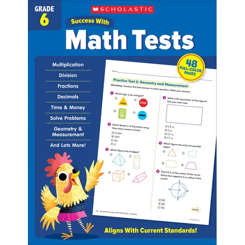 Scholastic Success with Math Tests Grade 6 Workbook