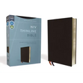 NIV, Thinline Bible, Bonded Leather, Black, Red Letter Edition