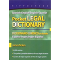 Spanish-English/English-Spanish Pocket Legal Dictionary/Diccionario Juridico de Bolsillo Espanol-Ingles/Ingles-Espanol