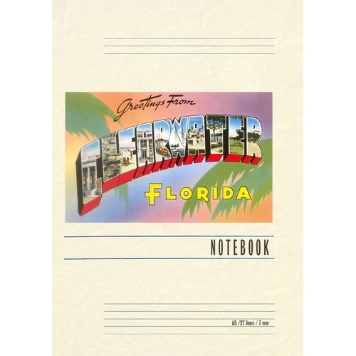 Vintage Lined Notebook Greetings from Clearwater, Florida