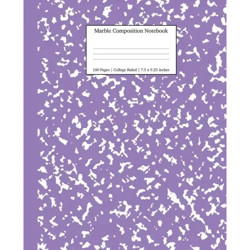 Marble Composition Notebook College Ruled: Lavender Marble Notebooks, School Supplies, Notebooks for School