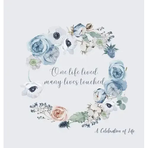 Celebration of life, funeral book, Condolence book to sign (Hardback cover)