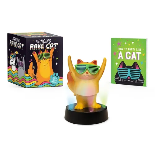 Dancing Rave Cat: With Lights & Music!