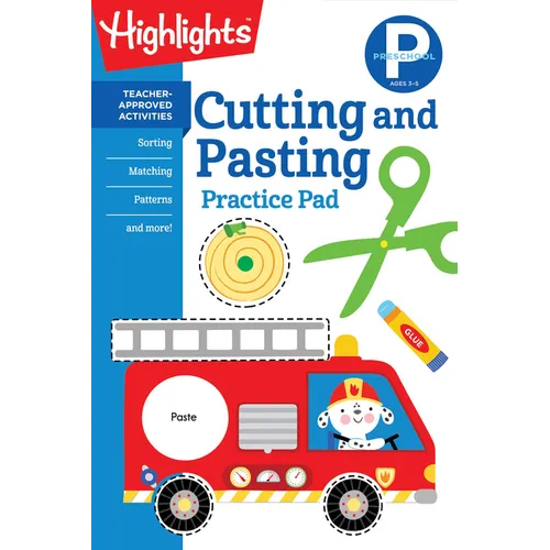 Preschool Cutting and Pasting: Scissor Skills Activity Book for Preschoolers to Practice Cutting Paper, Sort, Match, Find Patterns and More