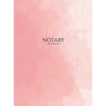 Notary Journal: Hardbound Public Record Book for Women, Logbook for Notarial Acts, 390 Entries, 8.5" x 11", Pink Blush Cover