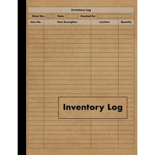 Inventory Log: Large Inventory Log Book - 120 Pages for Business and Home - Perfect Bound