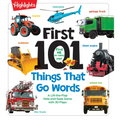 First 101 Things That Go Words: Oversized Lift-The-Flap Board Book with 101 Vehicle Words, Colorful Photos and Interactive Learning Fun for Babies and
